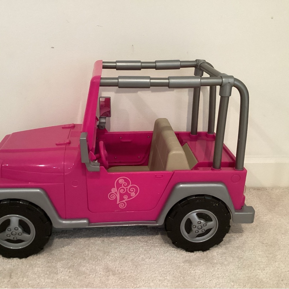 Our generation Doll Toy Pink Jeep